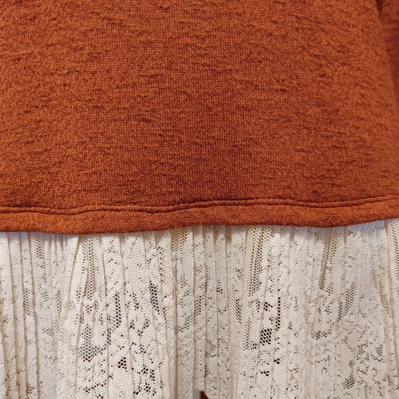 Zac and Rachel long sleeve knit with lace pullover sz L - Picture 7 of 7